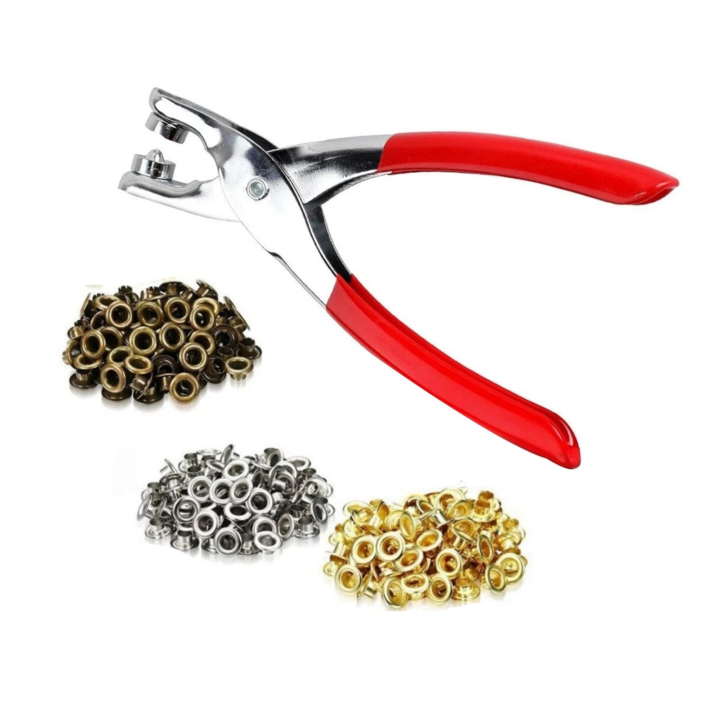 300pc 1/4 inch Grommet Eyelet Hole Punch Plier Tool Kit for Leather Fabric Craft