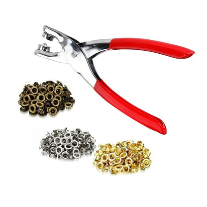300pc 1/4 inch Grommet Eyelet Hole Punch Plier Tool Kit for Leather Fabric Craft