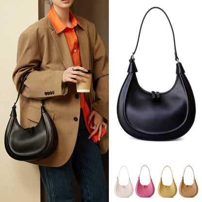 Convertible Real Leather Hobo Shoulder Bag Tote Purse Saddle Fashion Crossbody