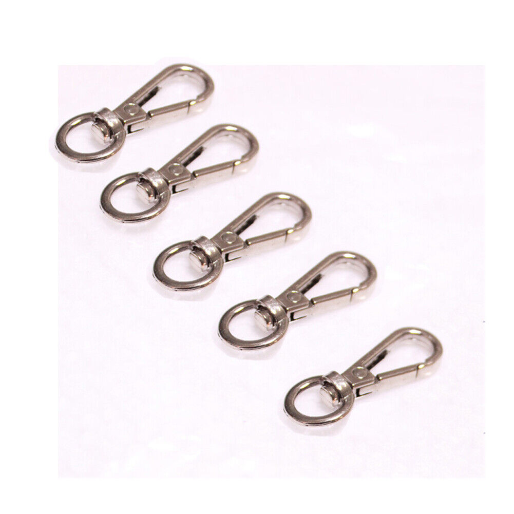 5PCS 4 Sizes Metal Swivel Trigger Lobster Clasp Hook Key Chain DIY Bag Parts ಇ