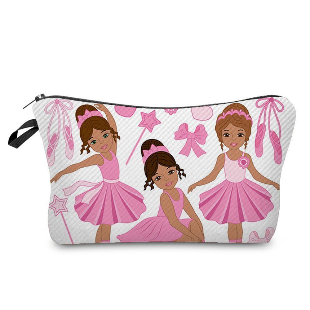 Makeup Bags Dancer Print Cosmetic Case Toiletries Organizer Traveling Polyester