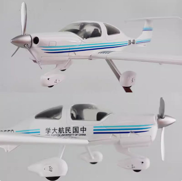 1:32 YRD CAUC DA40 Training Plane School Aeroplane ABS Plastic Trainer Model