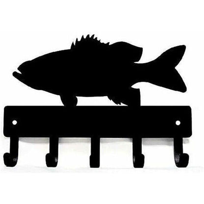 Bass Fish Key Rack Hanger Wall Mounted Hook Up Iron Wall Stickers Wall Art Home