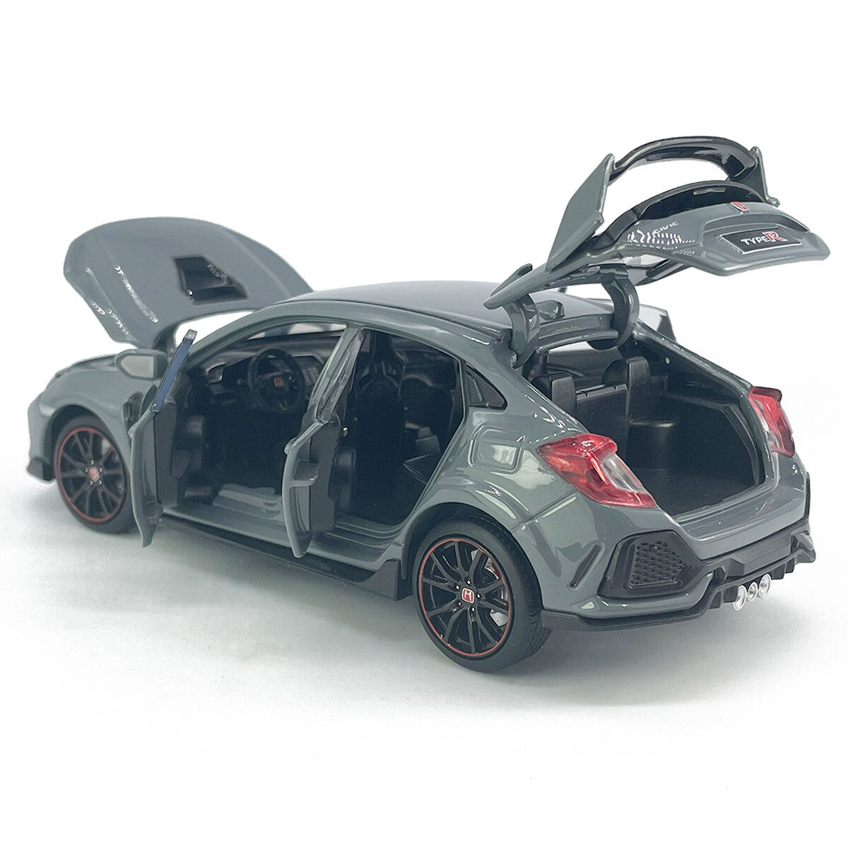1/32 Honda Civic Type R Model Car Diecast Toy Cars Toys for Boys Kids Gifts Gray