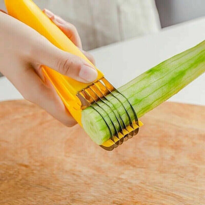 Picador de Verduras De Acero Rebanador de Platanos Banana Vegetales Salchichas