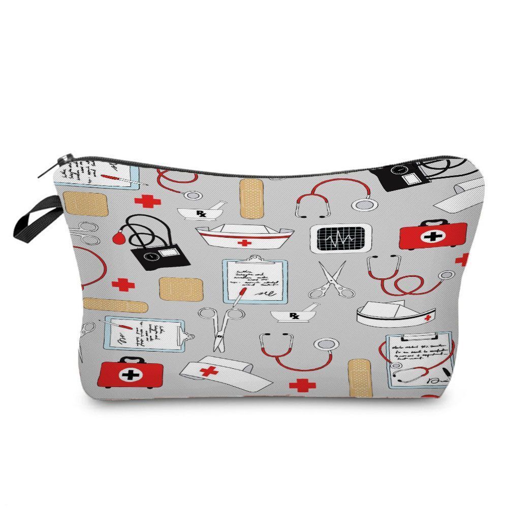 Cosmetic Bags Printed Makeup Bag Small Toiletry Bag Storage Purses 2*22*13.5 CM