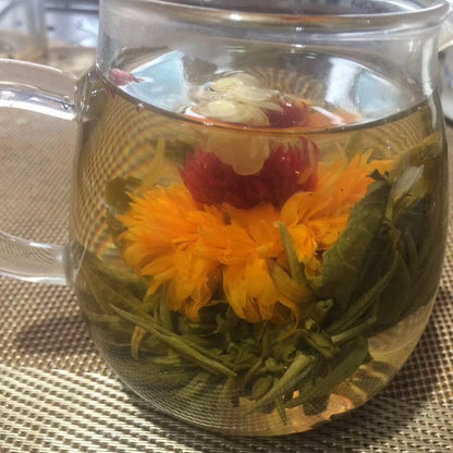 16 Pcs Individually Sealed Flowering Tea Balls Chinese Blooming Tea Flowers