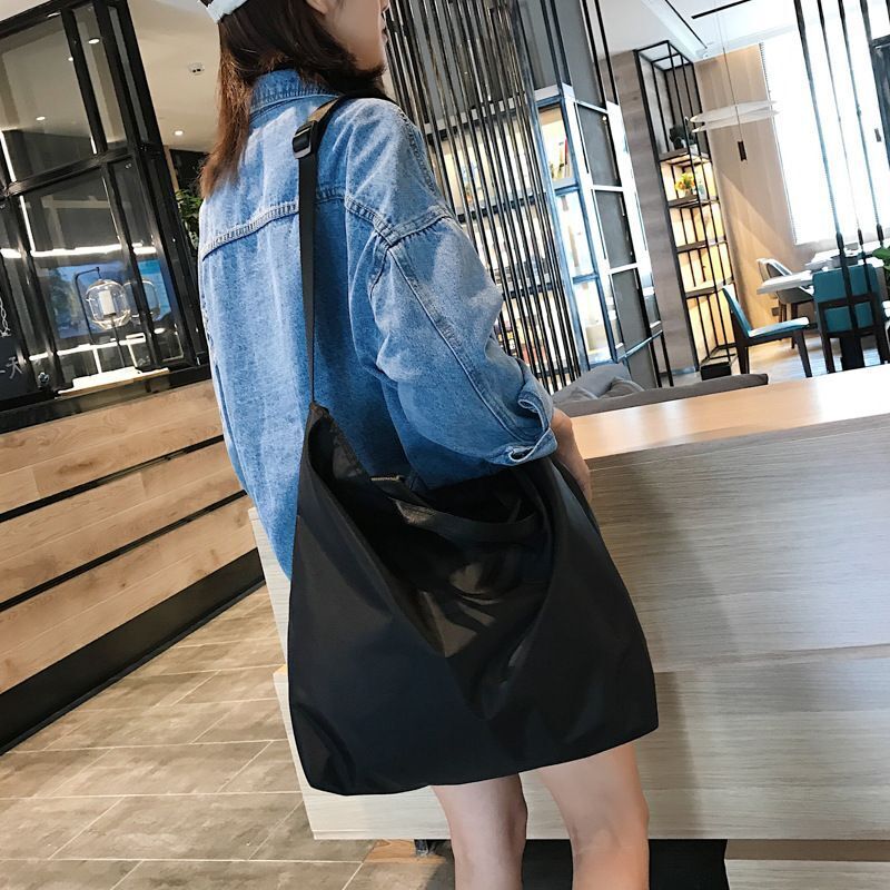Nylon Shoulder Bag Large Waterproof Cloth Handbag Tote Crossbody Traveling Purse