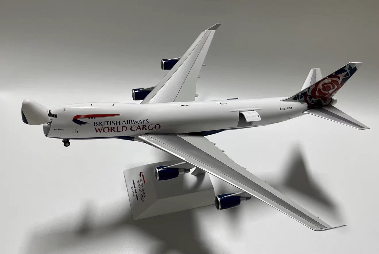 1:200 JC Wings BRITISH AIRWAYS WORLD CARGO BOEING 747-400F Plane Diecast Model