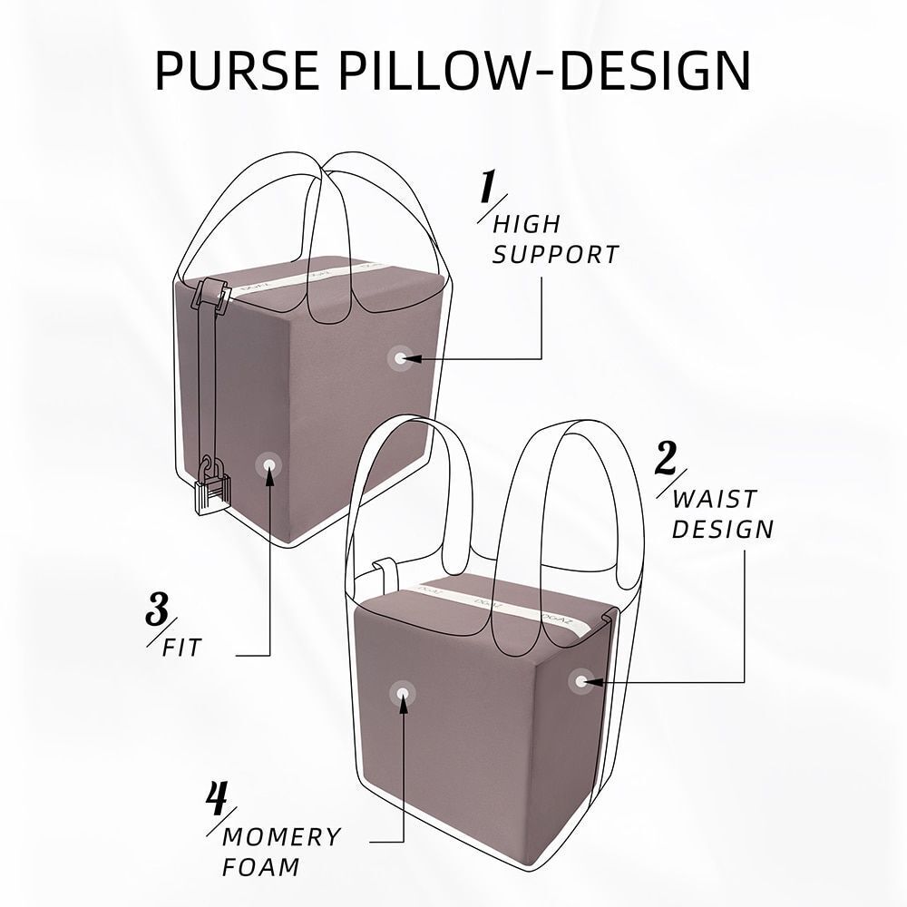 Purse Pillow Shape Insert Fits Bags Luxury Handbag Tote Shaper Memory Foam Purse