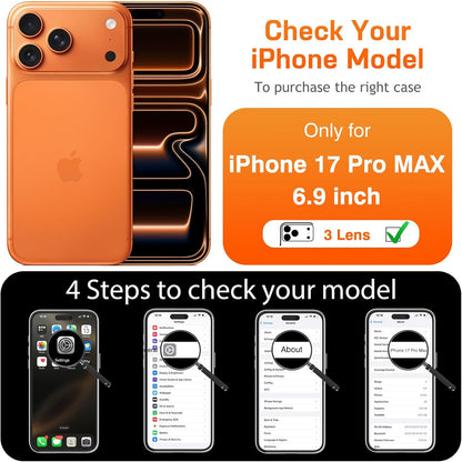for Iphone 17 Pro Max Wallet Case with Card Holder, Men Women PU Leather RFID Bl