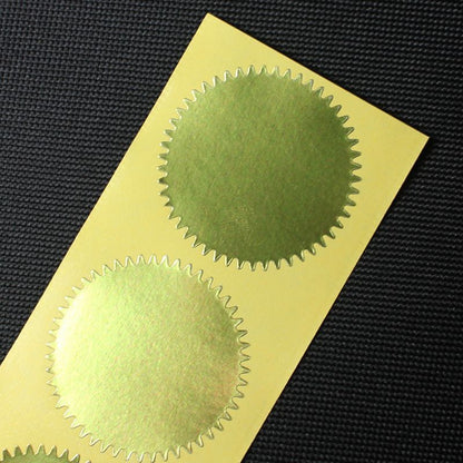 Scrapbooking Stickers 100Pcs Silver Gold Sticky Notes Package Embosser Seal 45mm