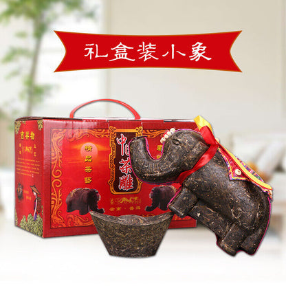 Ruyi Auspicious Craft Tea Three-dimensional Tea Carving Small Elephant Ornaments