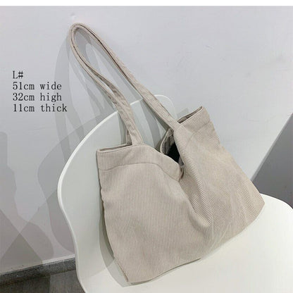 Tote Bag Women Shopper Girls Handbag Zipper Reusable Thickened Shoulder Bag