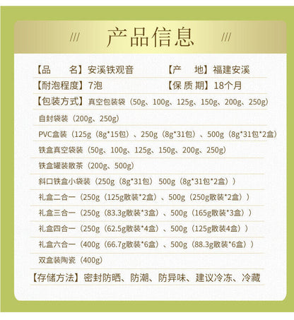 Genuine Tieguanyin Tea Fujian Anxi Oolong Tea New Tea Vacuum Packaging