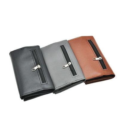 Leather Tobacco Pouch Pipe Cigarette Holder Smoking Paper Holder Wallet Male Bag