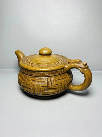 Chinese Yixing Zisha Clay Handmade Exquisite Teapot （双龙壶 底款：陈鸣远）