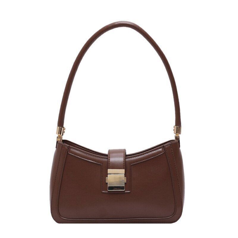 Shoulder Bags Women PU Leather Lock Handbags Purse Hand Lady Designer Zipper