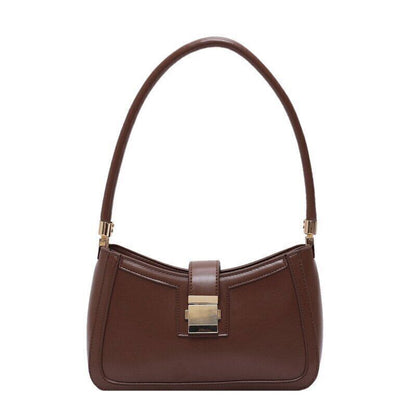 Shoulder Bags Women PU Leather Lock Handbags Purse Hand Lady Designer Zipper