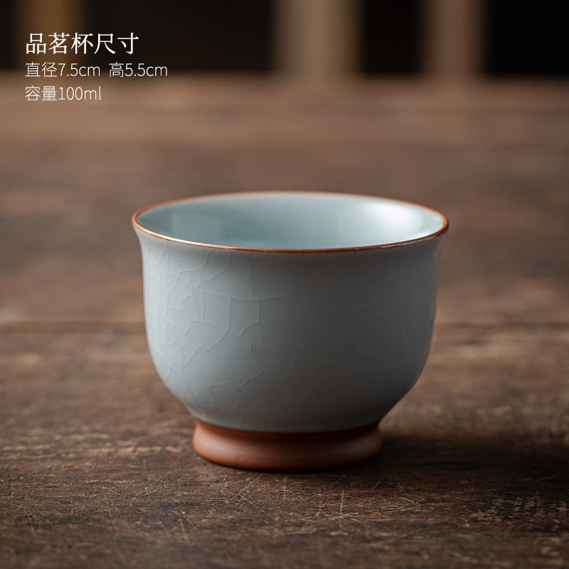 1pc Azure Ru Kiln Master Cup Single Cup Special Ceramic Tea Cup