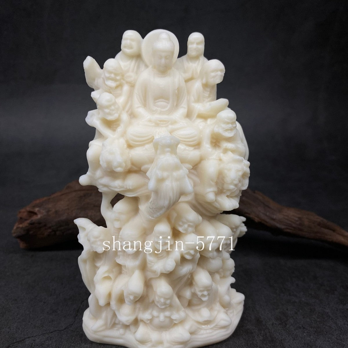 Eighteen Chinese Arhats Figure Statue Resin Sculpture Buddhist Figure Feng Shui