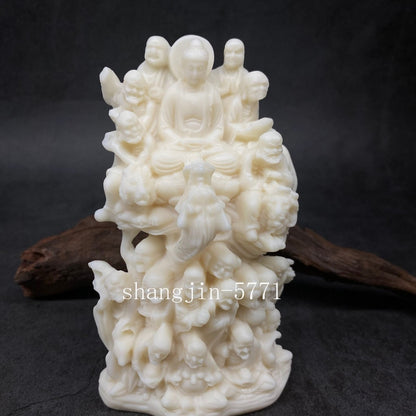 Eighteen Chinese Arhats Figure Statue Resin Sculpture Buddhist Figure Feng Shui