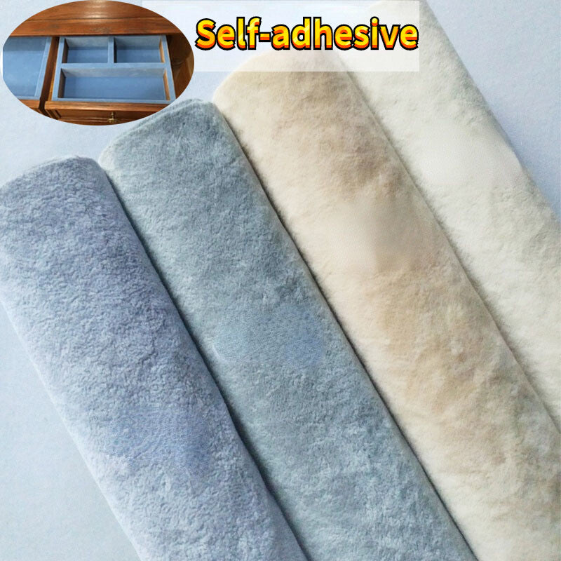 Self Adhesive Ice Velvet Fabric Flocking Liner DIY Car Interior Craft Sticker