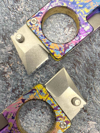 Titanium Mini Knife Small Pocket Key Chain Necklace Pendants Folding Knife Gift