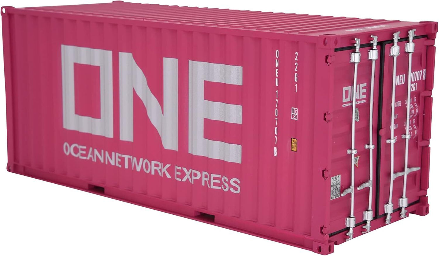 1:20 ONE 20GP Shipping Container Model Pink Abs Resin & Wood Toy Decoration Pink