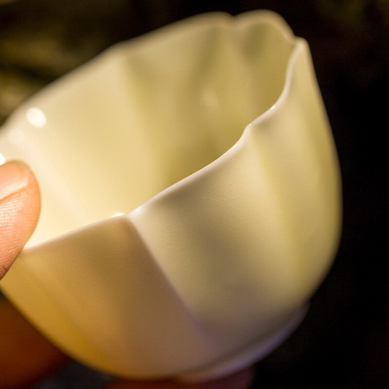 Handmade Tea Cup Thin Glaze Porcelain Master Cup 65ml Chinese Kungfu Tea Cup New