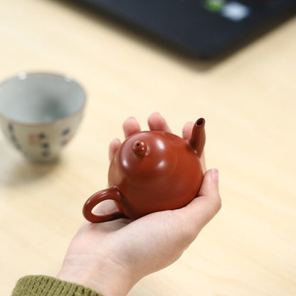 True Yixing Zisha Zhu Clay Tea Pot 90ml Chinese Kungfu Tea Pot Marked Pear Shape