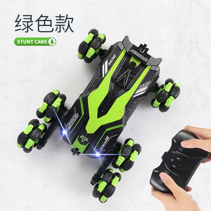 Six-wheel stunt car spray drift four-wheel drive remote control off-road light-5