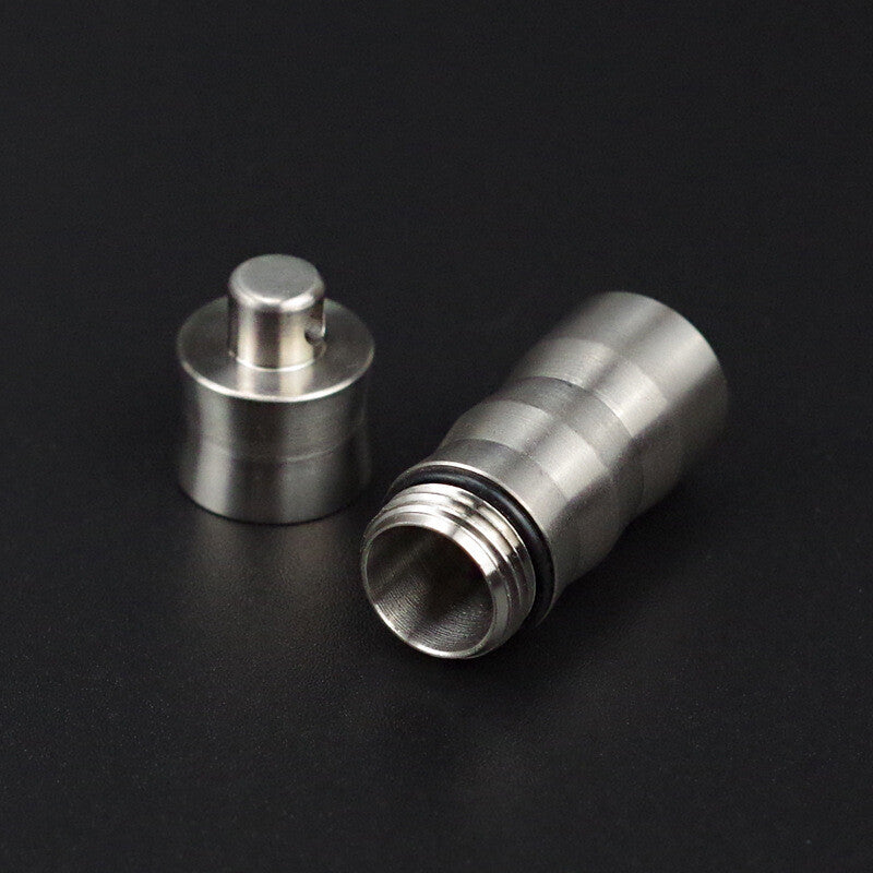 EDC Titanium Pill Case Container Portable Waterproof Box Keychain Pendant