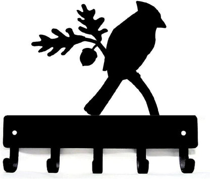 Cardinal Bird Key Rack Hanger - 6 Inch Wide/9 Inch Wide Metal Wall Art