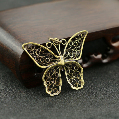 Tabletop Figurine Brass Hollow butterfly Animal Statue Sculpture Home Decor Gift
