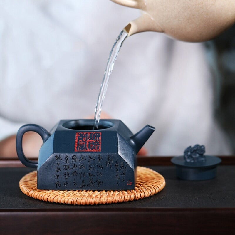 Full Handmade Tea Pot Marked Collection Real Yixing Zisha Tianqing Clay Pot New