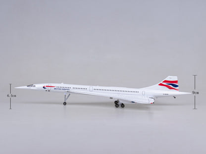 1:125 50CM BRITISH AIRWAYS Concorde Airplane Landing gear Resin Aircraft Model