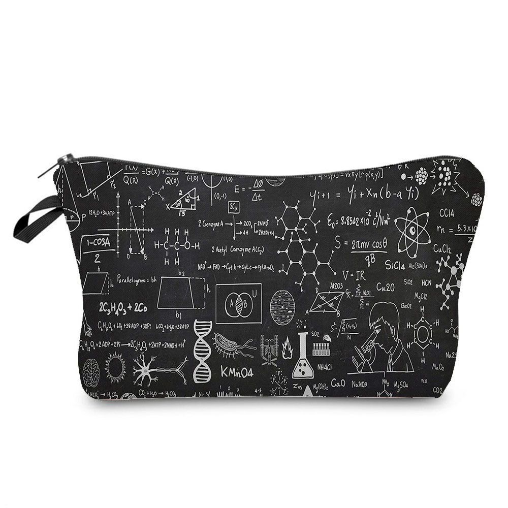 Polyester Printed Bag Makeup Traveling Case Toiletry Kit Cosmetic Storage Purse