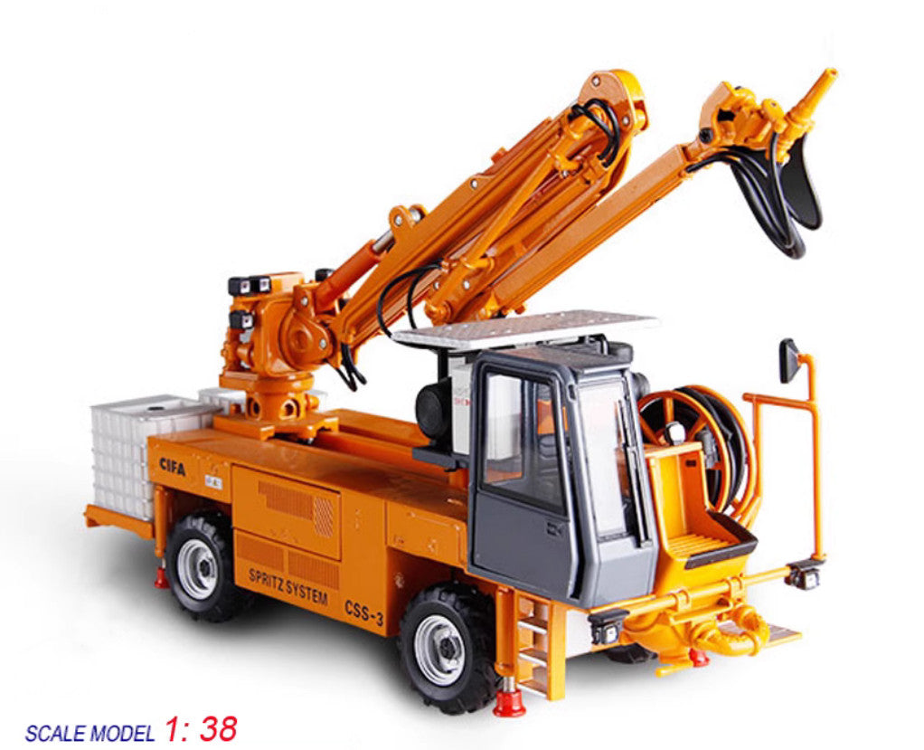 1:38 ZOOMLION CSS-3 Concrete Spraying Manipulator Pump Truck Diecast Model