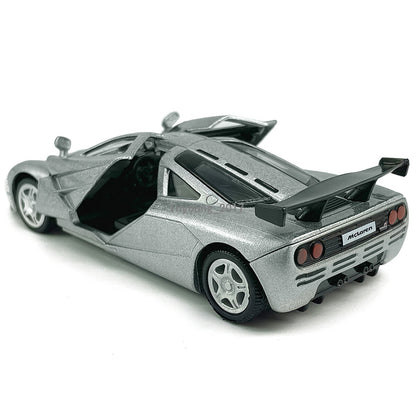 McLaren F1 1:36 Diecast Model Car Toy Vehicle Boys Toys for Kids Gifts Silver