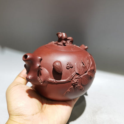 vintage chinese yixing purple clay teapot zisha ceremony exquisite teaware art