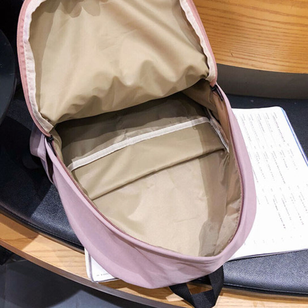 Large Capacity School Bag Shoulder Bag Solid Color Backpack Travel Backpacks DIY