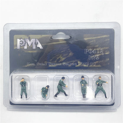 1/72 German Soldier Wwii A Figures /german Loader Group Of 5