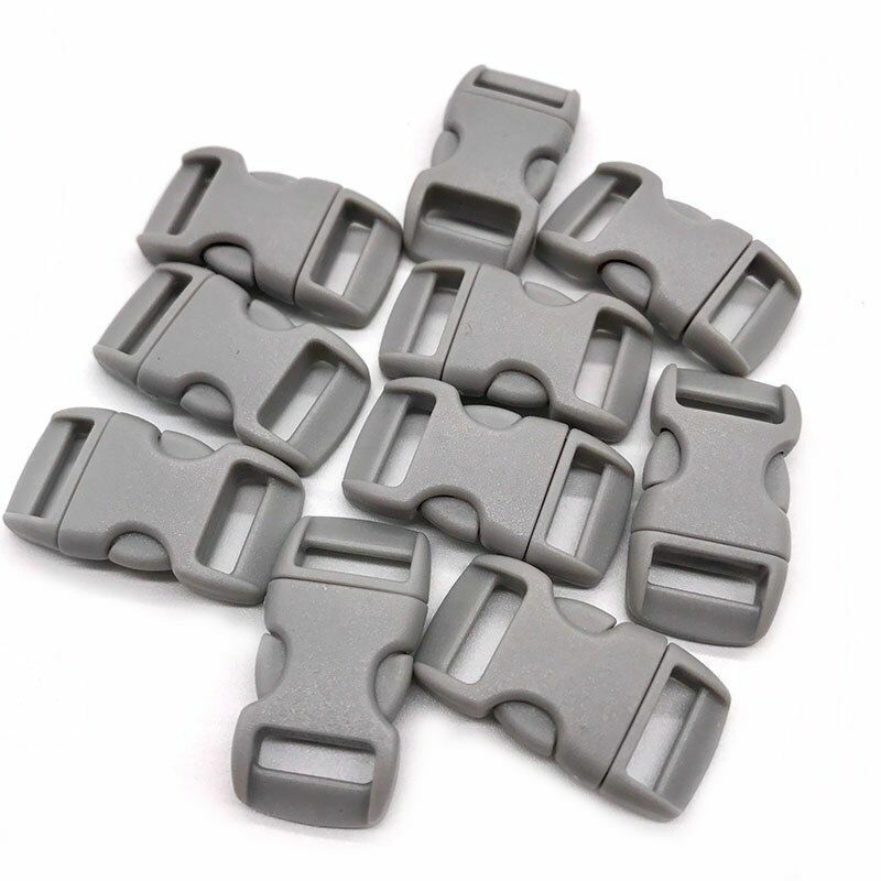 10Pcs Side Release Buckle Curved Paracord Dog Collar Strap Webbing Outdoor Camp