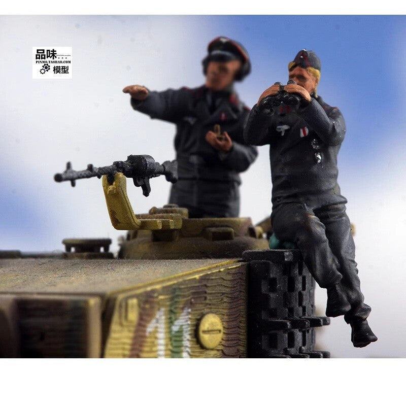 Homemade 1/72 German Tank Soldier Captain + Armored Soldier Finished Model