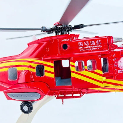 1:48 47CM State Grid EC-225 Marine Rescue Helicopter Diecast Aircraft Model