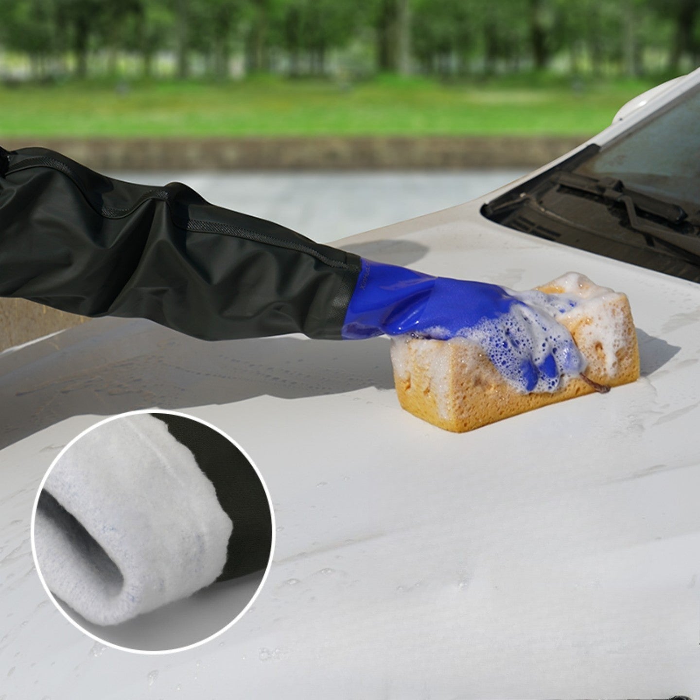 27"29"Car wash special long sleeved gloves, wear-resistant and elongated -1 pair