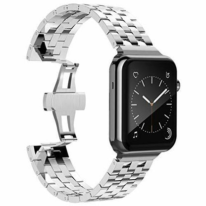 Replacement Band for Apple Watch 42mm or 44mm Stainless Steel Link Bracelet Band