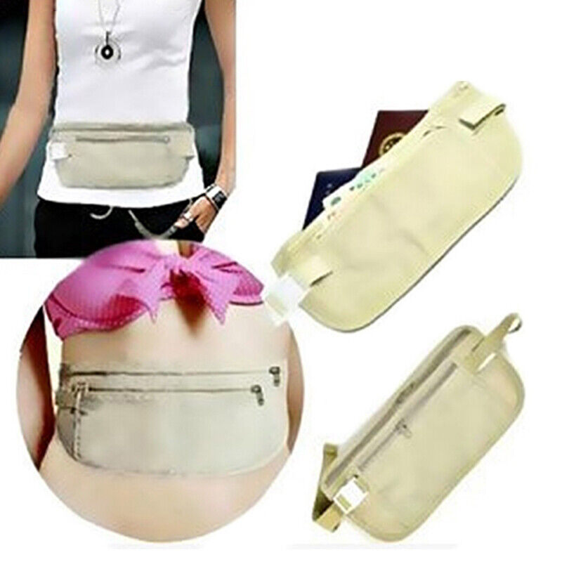 Outdoor Thin Bag Money Waist Belt Run Pack Pouch Travel Wallet Anti-theft Poc-ca