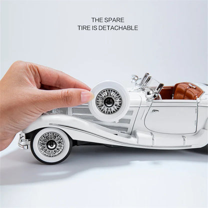 1:18 1936 Benzs 500K Alloy Classic Car Model Retro Car Hobby Sound Light Toy Car